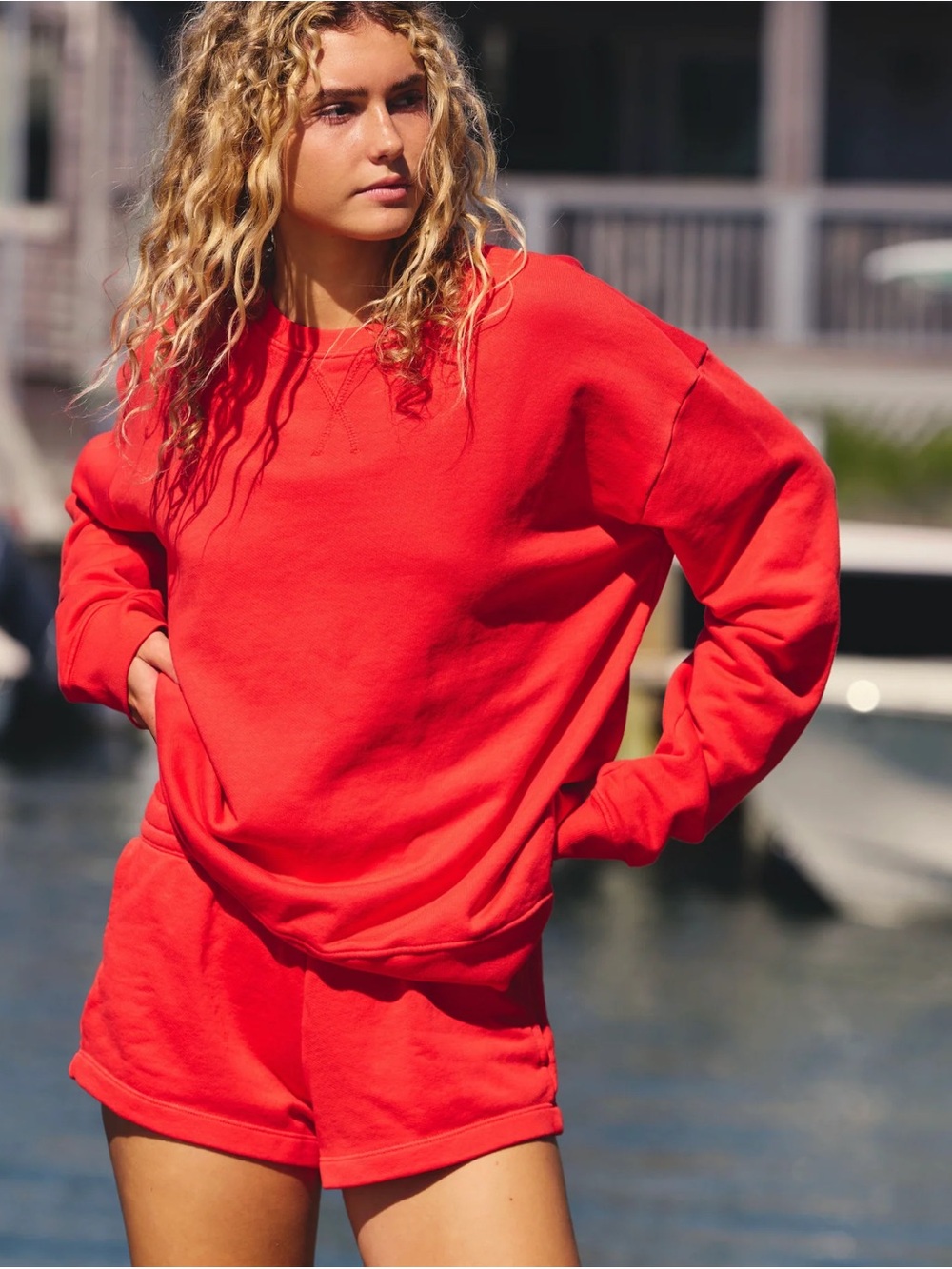 NWT Ray the Brand Classic Crewneck in Red